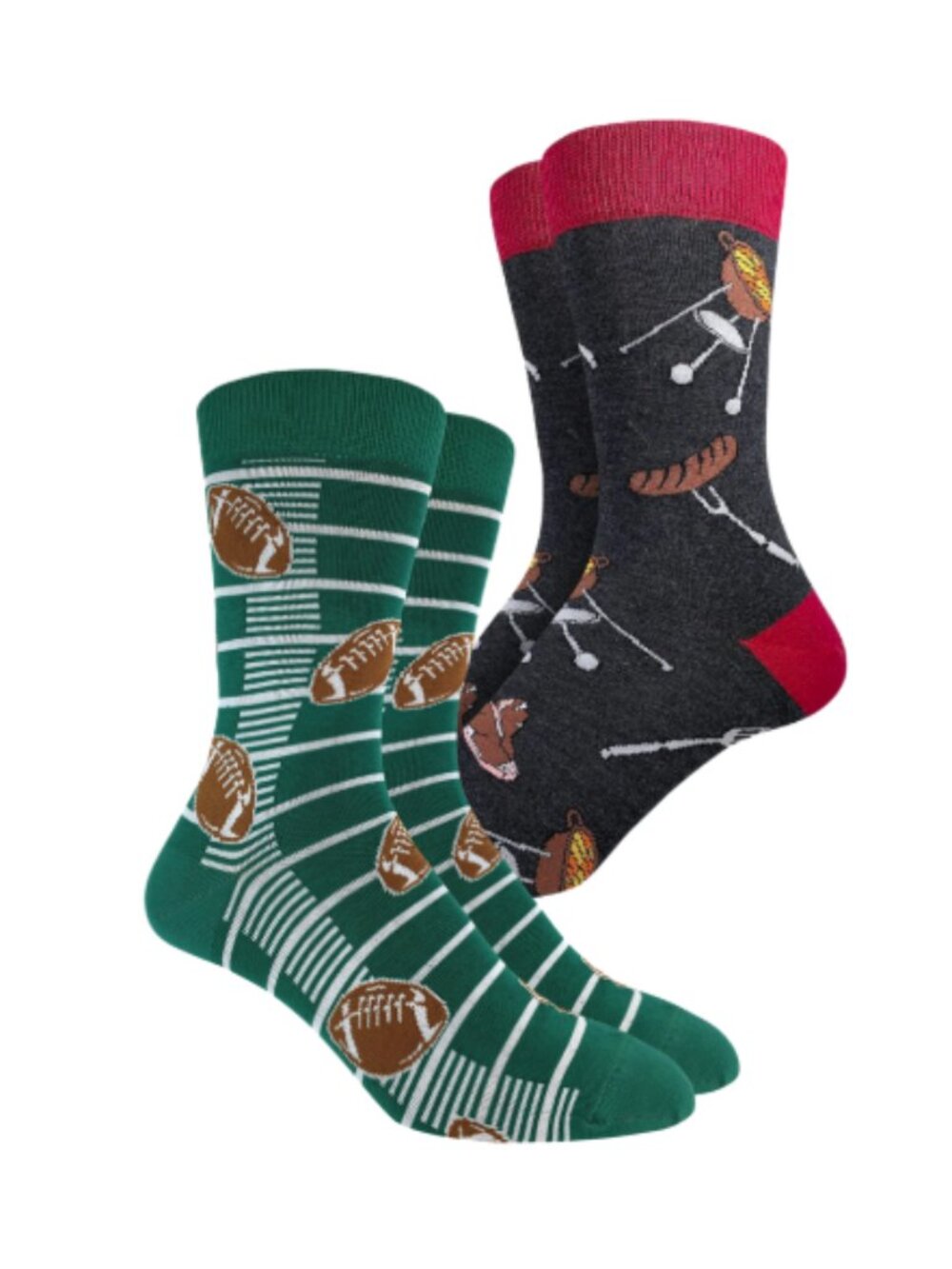 Men's Good Luck Sock Crew Socks | Football Green Socks | NWT